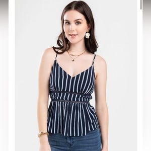 Issa Stripe Ladder Trim Tank Top! Size small and perfect for summer! Flattering!